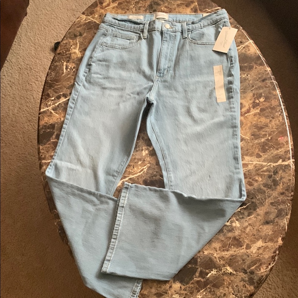 High Rise Blue Jeans with Soft Denim